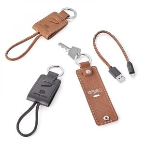 Nathan - Genuine Leather Key Ring/Charging Kit